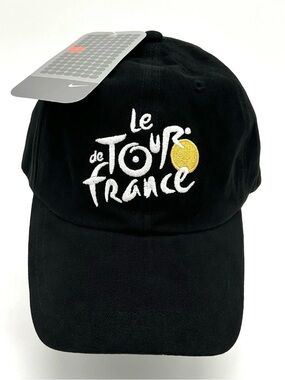 Vintage Nike Le Tour De France Hat 2002 Y2K Dad Cap Black Cycling NWT